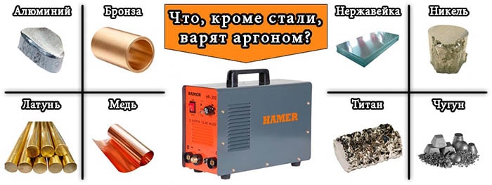 перечень металлов для аргонодуговой сварки что варят аргоном