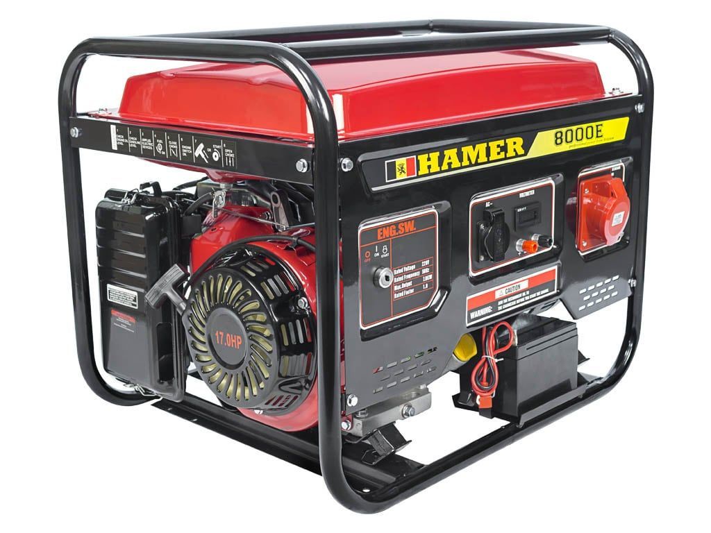 Бензогенератор HAMER 8000E вид модели бензогенератор hamer 8000e