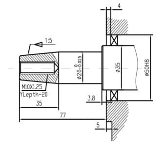 вид модели двигатель дизельный tss excalibur 188fa - t3 (вал конусный 26/73.2 / taper)