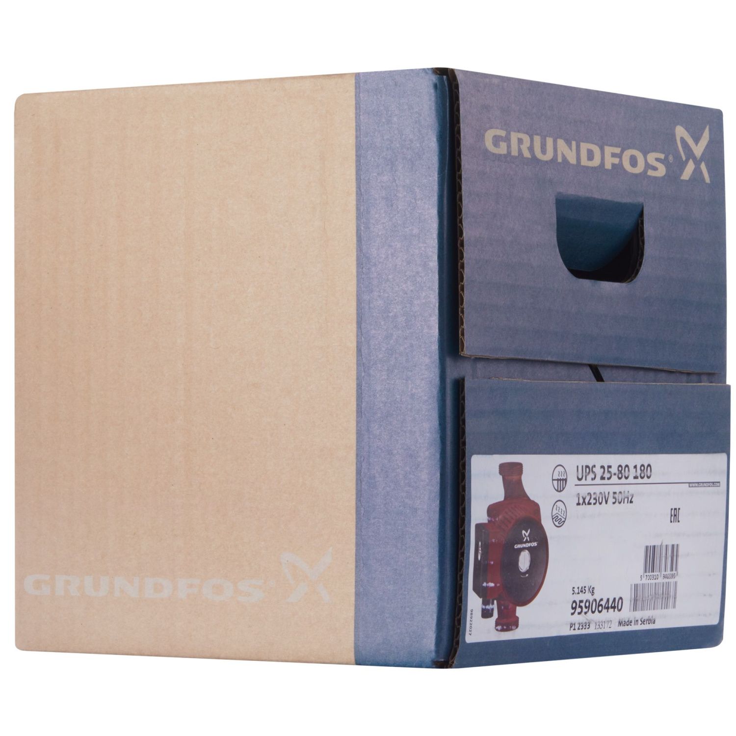 Насос циркуляционный Grundfos UPS 25-80 вид модели насос циркуляционный grundfos ups 25-80