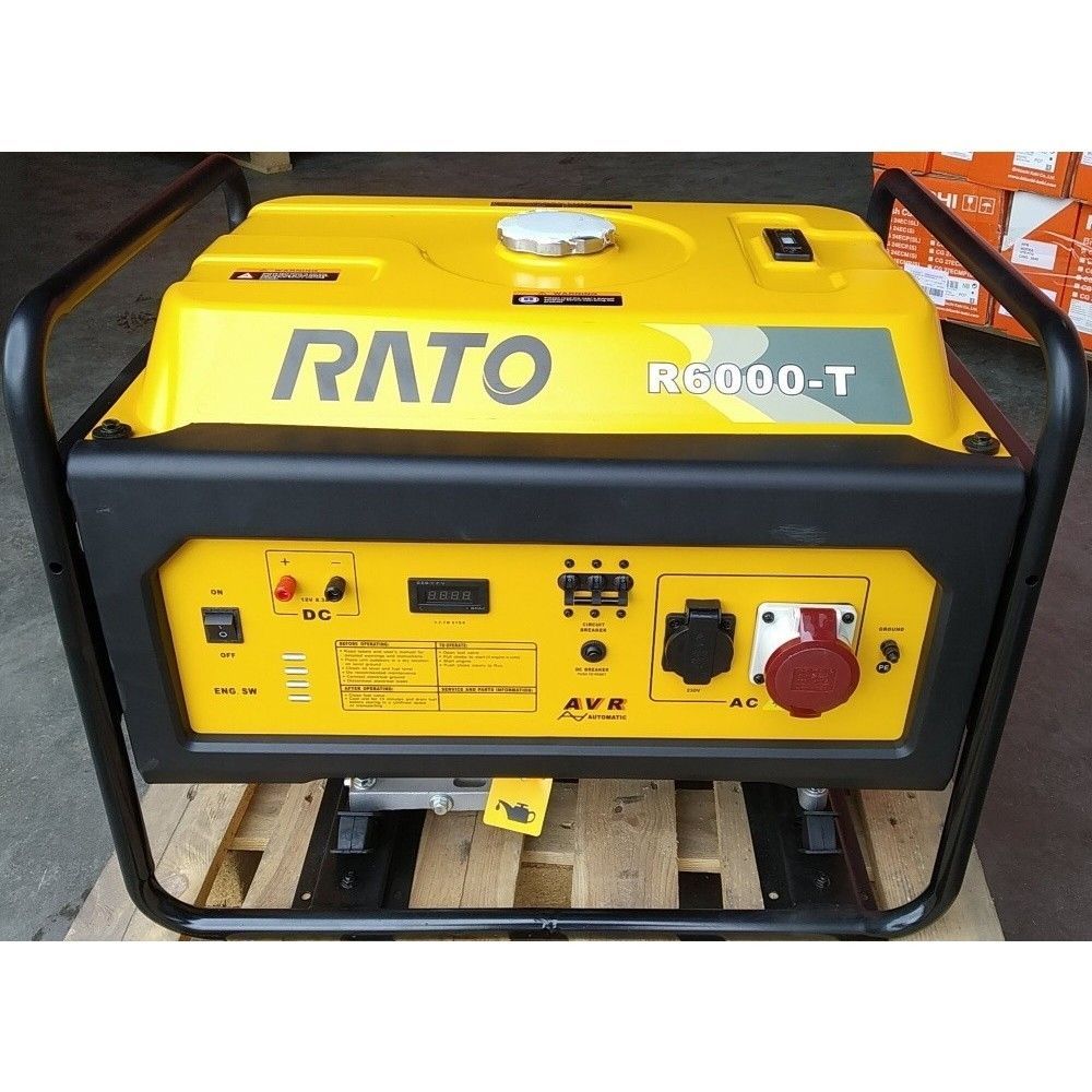 вид модели генератор бензиновый rato r6000t