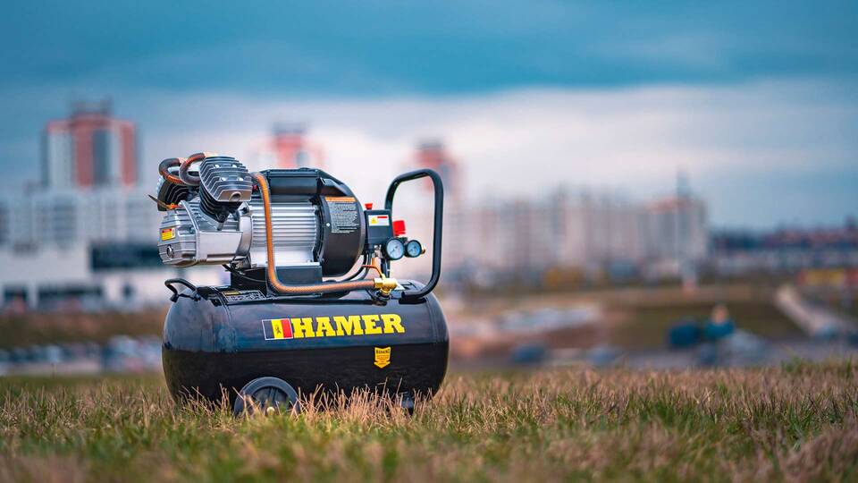 вид модели компрессор воздушный hamer air-3 (50l)
