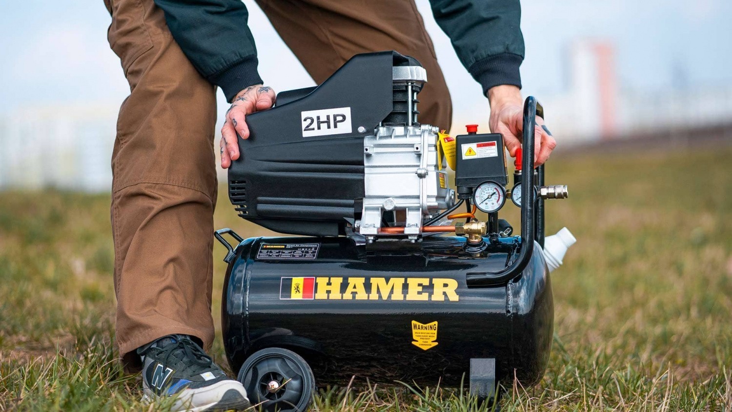 Компрессор HAMER AIR-1 (24L) вид модели компрессор hamer air-1 (24l)