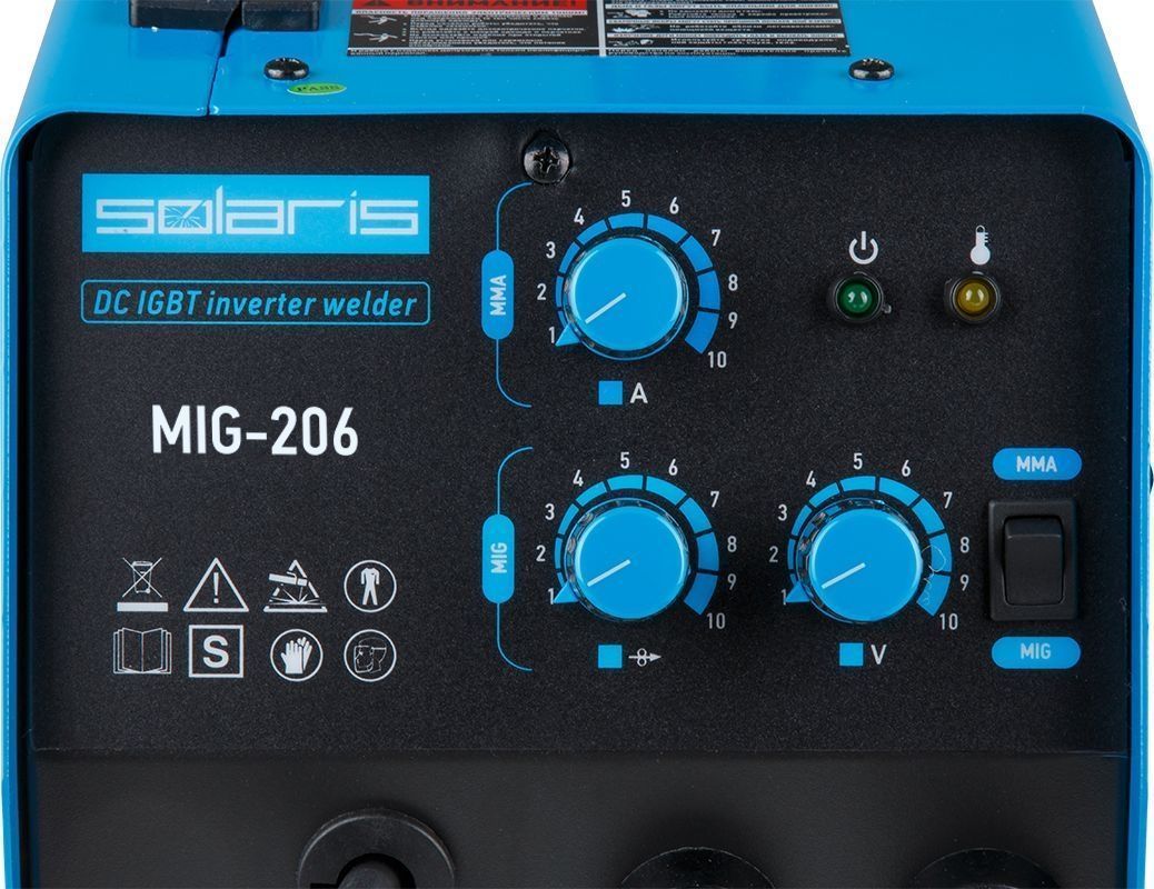 вид модели полуавтомат сварочный solaris mig-206