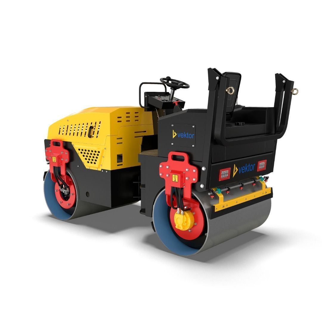 Виброкаток тандемный Vektor VRDR-3000 вид модели виброкаток тандемный vektor vrdr-3000