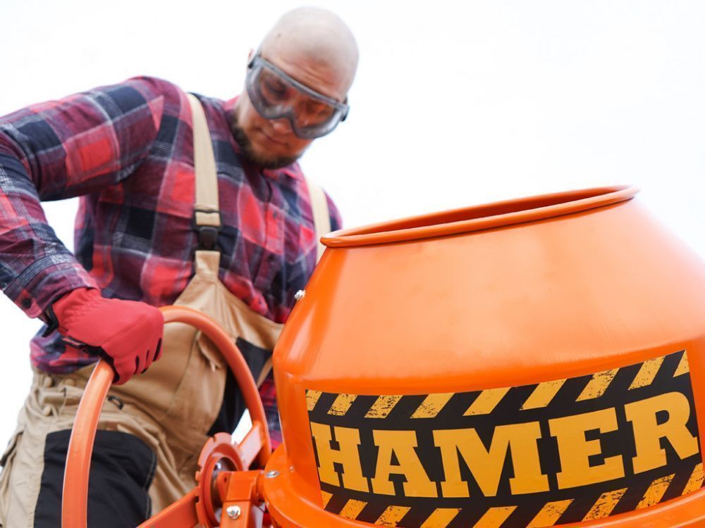 вид модели бетономешалка hamer cm-160 (0146u) уценка