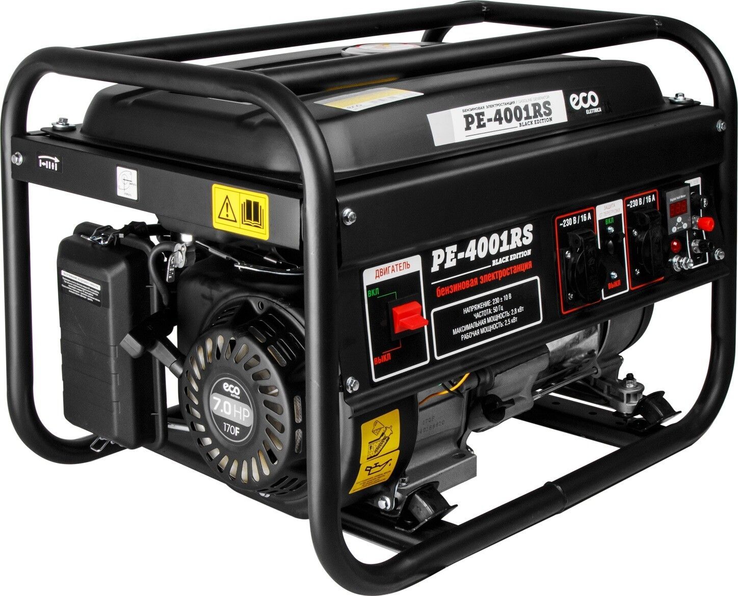 общий вид модели генератор бензиновый eco pe-4001rs ("black edition")