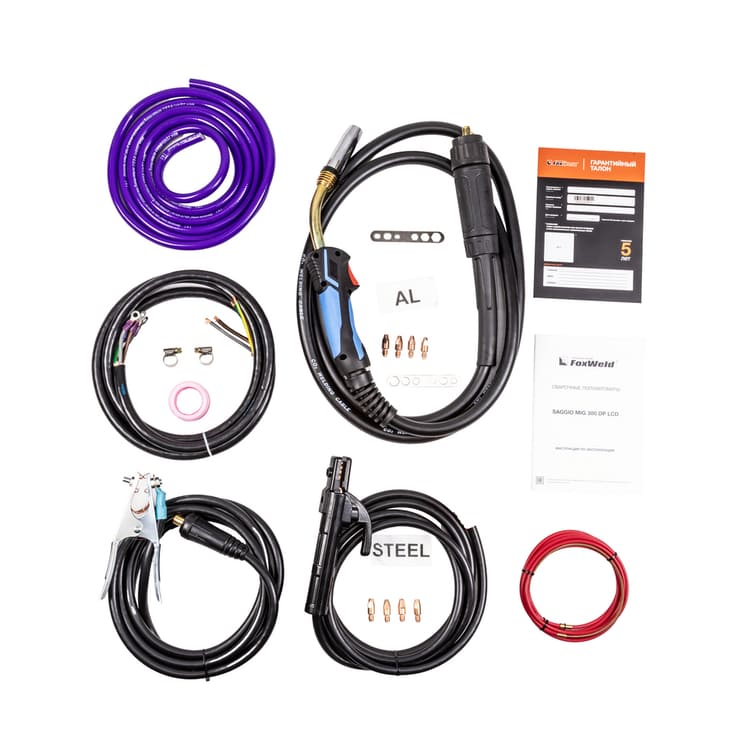 вид модели сварочный полуавтомат foxweld saggio mig 300 dp lcd