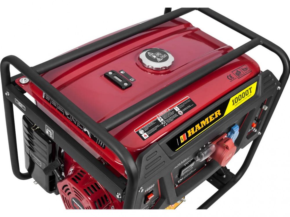 Генератор бензиновый HAMER 10000T-PRO (трехфазный) вид модели генератор бензиновый hamer 10000t-pro (трехфазный)