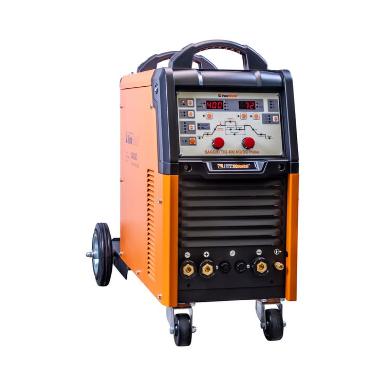 общий вид модели аппарат аргонодуговой сварки foxweld saggio tig 400 ac/dc pulse