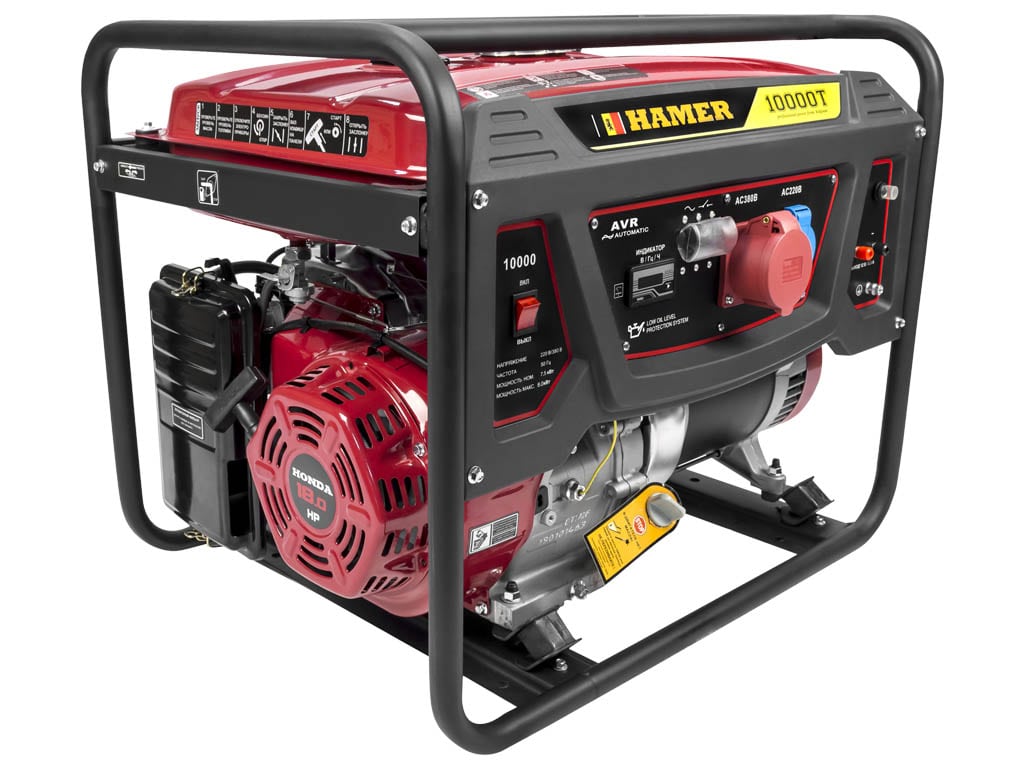 Генератор бензиновый HAMER 10000T-PRO (трехфазный) вид модели генератор бензиновый hamer 10000t-pro (трехфазный)