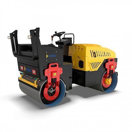Виброкаток тандемный Vektor VRDR-3000 вид модели виброкаток тандемный vektor vrdr-3000