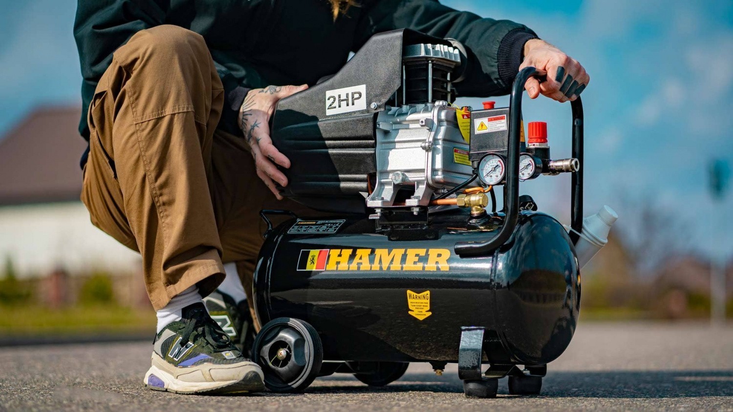 Компрессор HAMER AIR-1 (24L) вид модели компрессор hamer air-1 (24l)