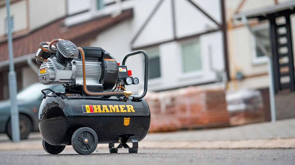 вид модели компрессор воздушный hamer air-3 (50l)