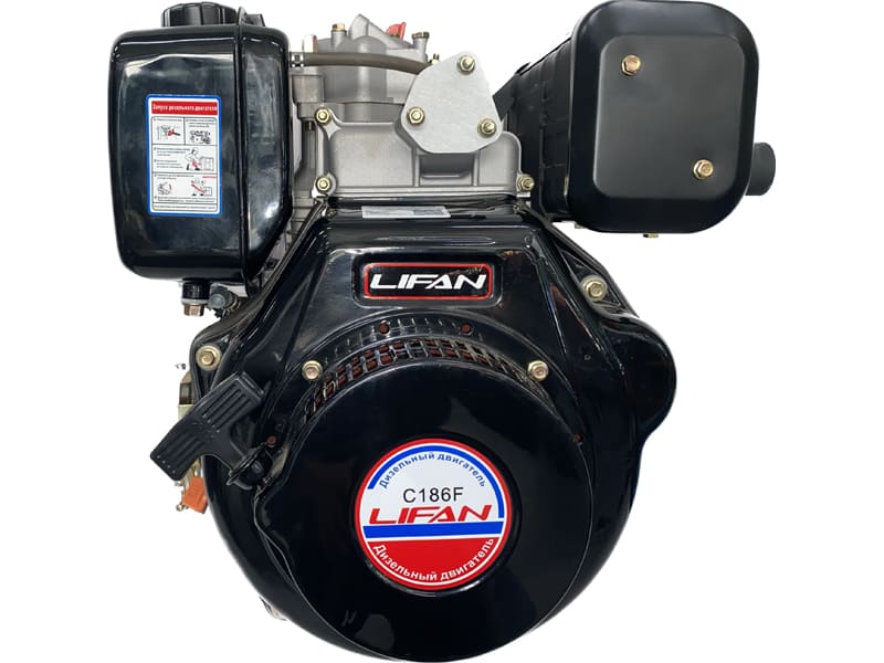 вид модели двигатель дизельный lifan c186f (вал 25 мм)