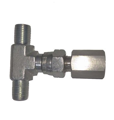 общий вид модели разъем (тройник) 3/8-1/4-1/4 dp-637tc-2