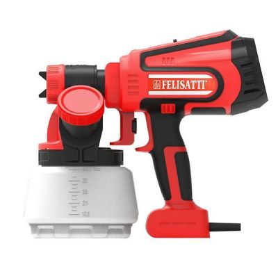 вид модели краскопульт электрический felisatti, 750, 750 вт, 1200 мл/мин, давление 0,2 бар