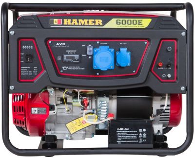Бензогенератор HAMER 6000E-PRO вид модели бензогенератор hamer 6000e-pro