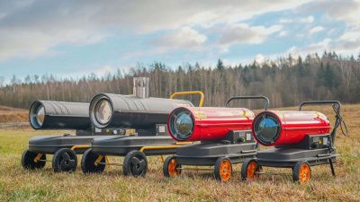 вид модели пушка тепловая дизельная проф. прямого нагрева с датчиком температуры dh-30 (30 квт), hamer