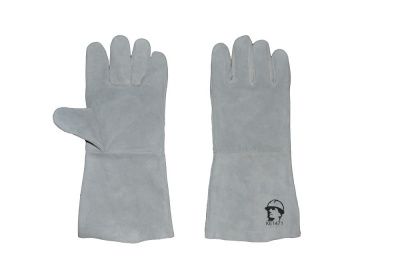 вид модели перчатки спилковые, длина 35 см, размер 14