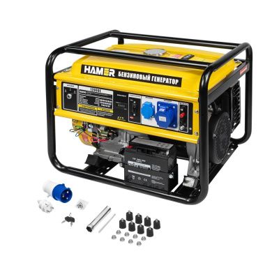 вид модели бензиновый генератор hamer 12000e