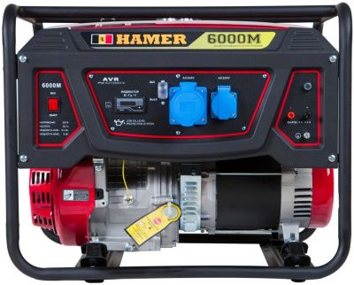 Бензогенератор HAMER 6000M-PRO вид модели бензогенератор hamer 6000m-pro