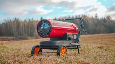 вид модели пушка тепловая дизельная проф. прямого нагрева с датчиком температуры dh-30 (30 квт), hamer