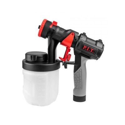 вид модели краскопульт электрический pit, 600 вт, расход 1000 мл/мин, емкость 900 мл, возд. шланг 1,8 м